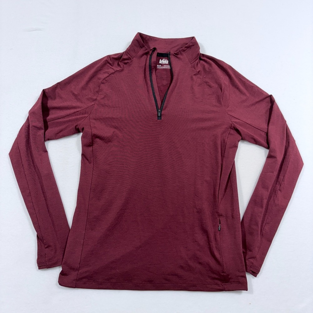 REI Co-op Women's Quarter Zip Long Sleeve Activewear Top Sz S Baselayer Gorpcore